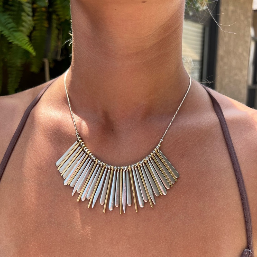 Vintage Stella & Dot Silver and Gold Tone Necklace.